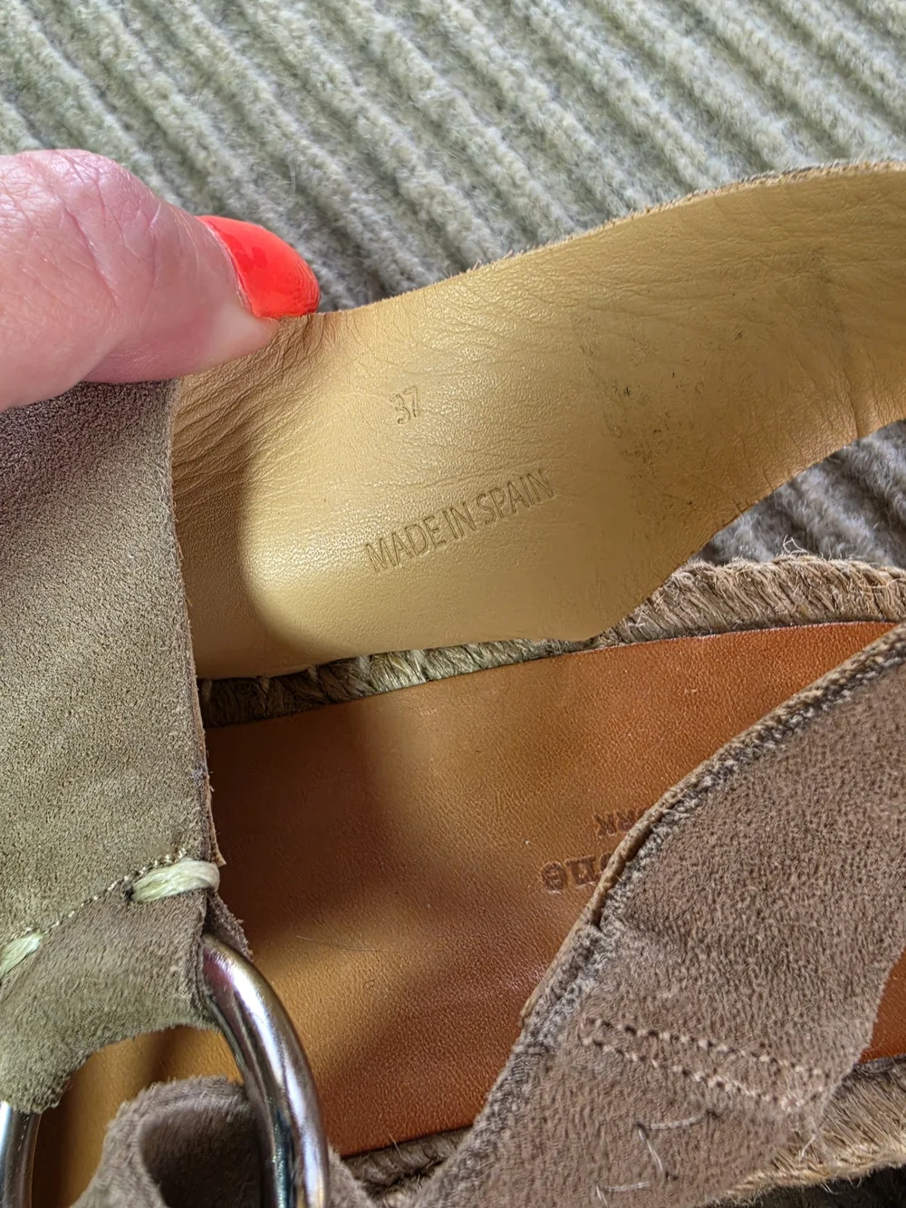 Rag & Bone New York Womens Arc Espadrille Wedge Platform Sandals 37 Tan